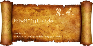 Mihályi Aida névjegykártya